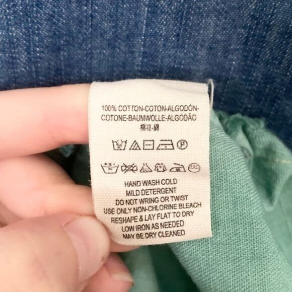 Free People Before Sunrise Ombré Button Down Raw Hem Top - Picture 10 of 10